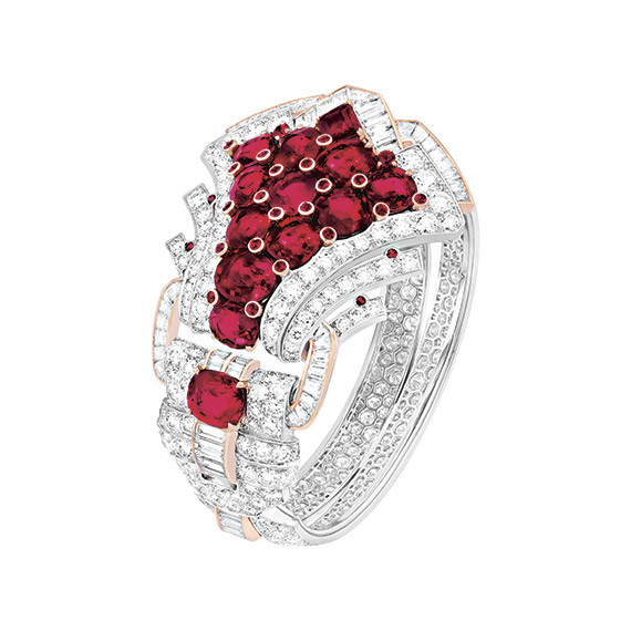 Éventail Souverain bracelet, Treasure of Rubies Collection