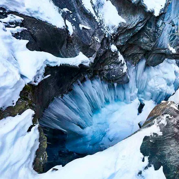 Les fééries hivernales des gorges de la Gorner