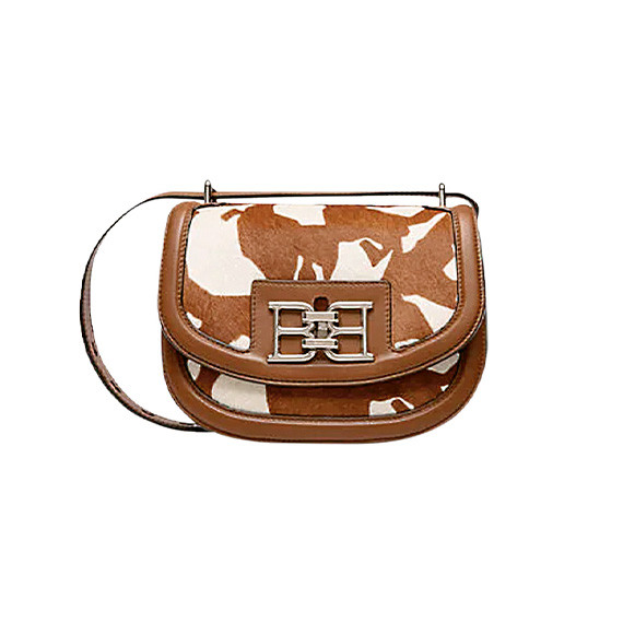 Baily Leather Minibag in White & Brown