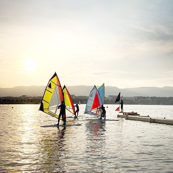 Glide over Lake Geneva’s waters