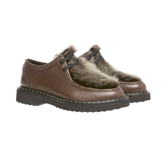 Neasden Derby Shoes in Brown Leather